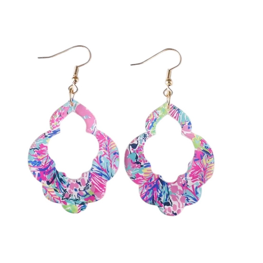 Pink Tropical Drop Earrings